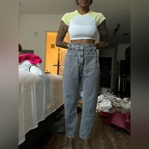 Zara Acid Wash High Waisted Jeans